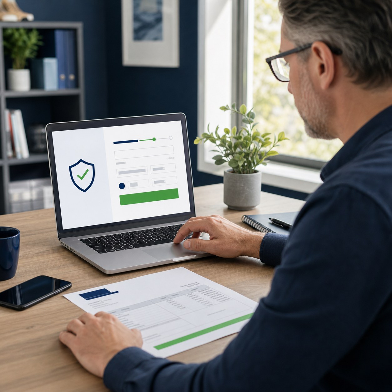Business owner paying a WorldTech invoice through a secure online payment portal